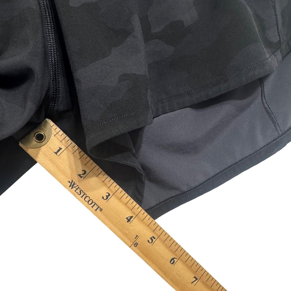 Lululemon Speed Up Short Long 4 Womens 10 Camo Coal Excellent Running Mid Rise - Picture 11 of 11